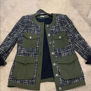 VB Green and Navy Tweed Jacket